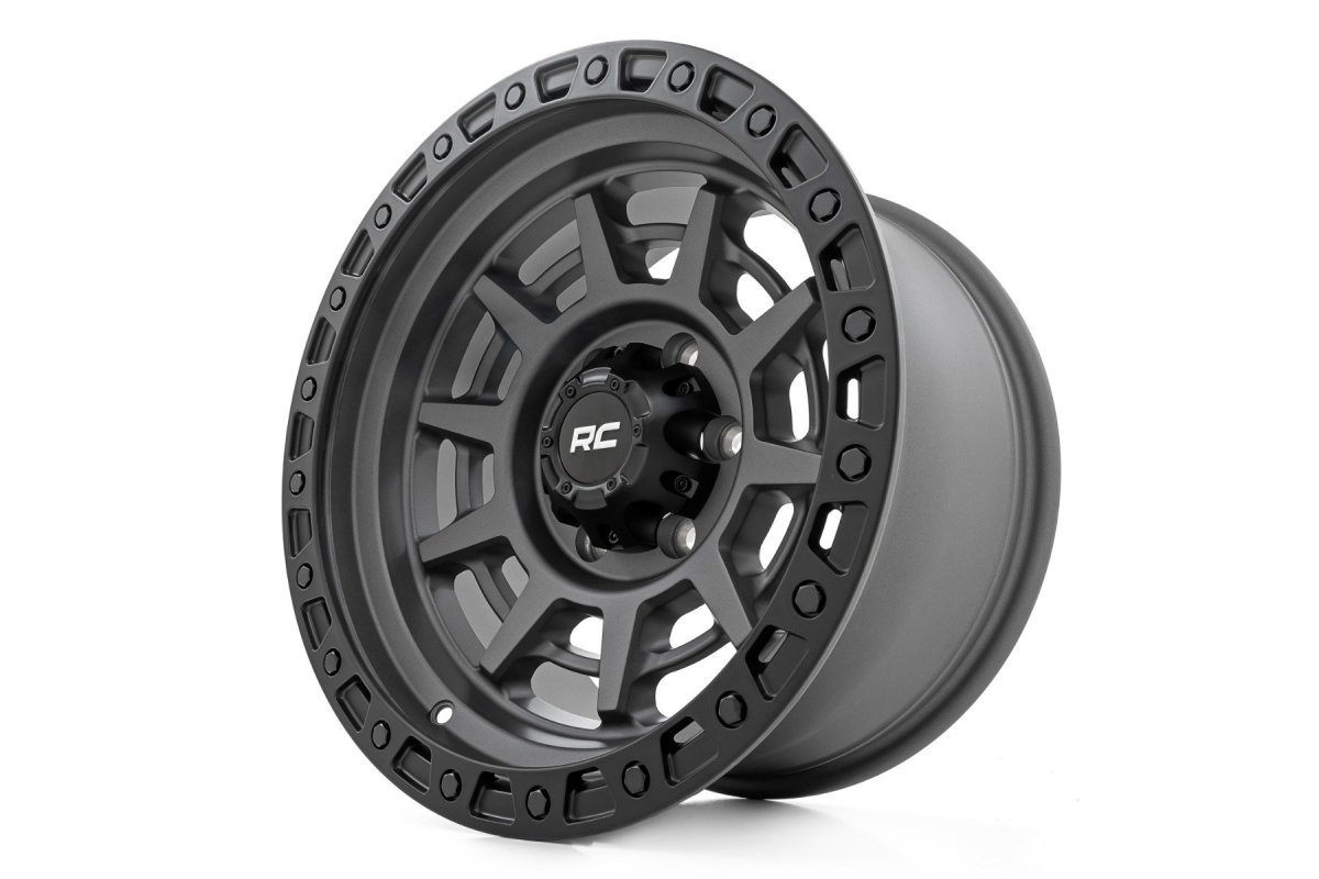 Chevrolet Tahoe Wheel - Rough Country - 85 Series, Simulated Beadlock - Gunmetal Gray/Black - '95-'14